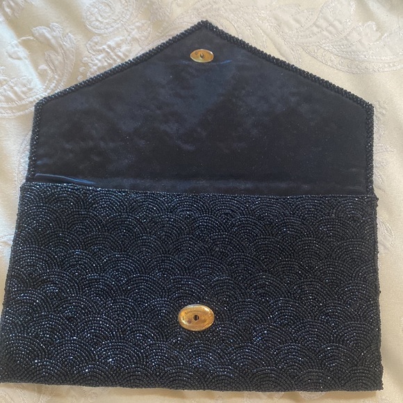 Rare Find! Vintage Spritzer and Fuhrmann beaded&embroidered Envelope evening bag - Picture 4 of 9